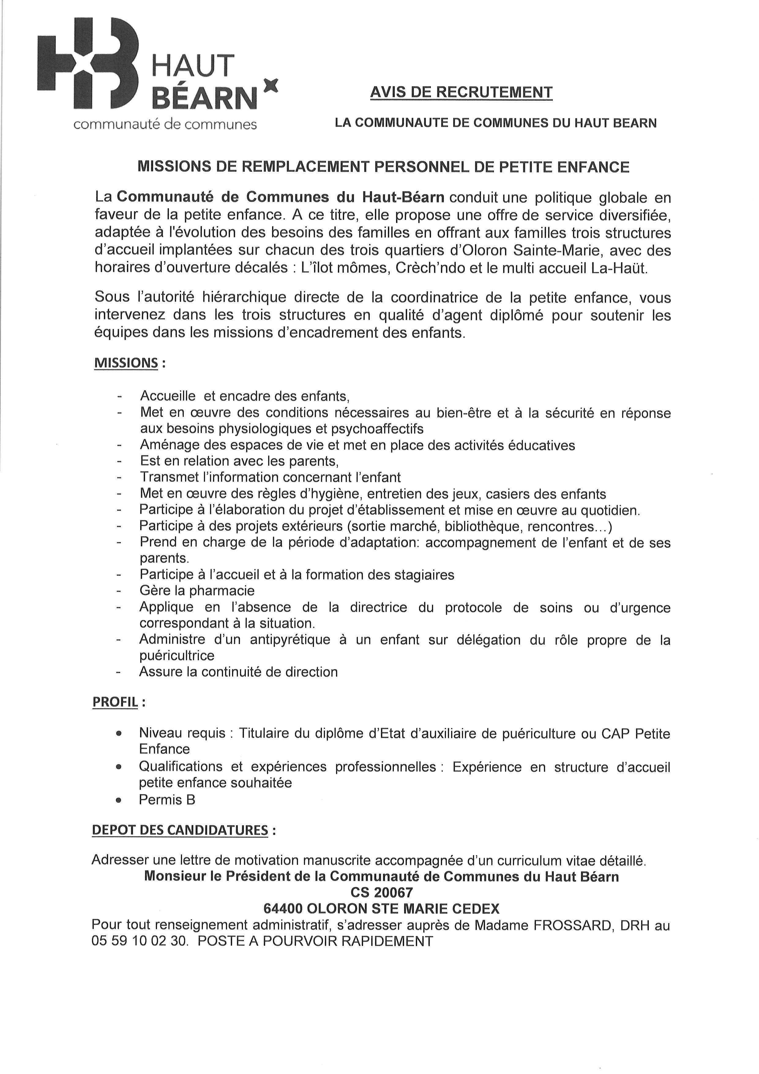 offre d'emploi action enfance
