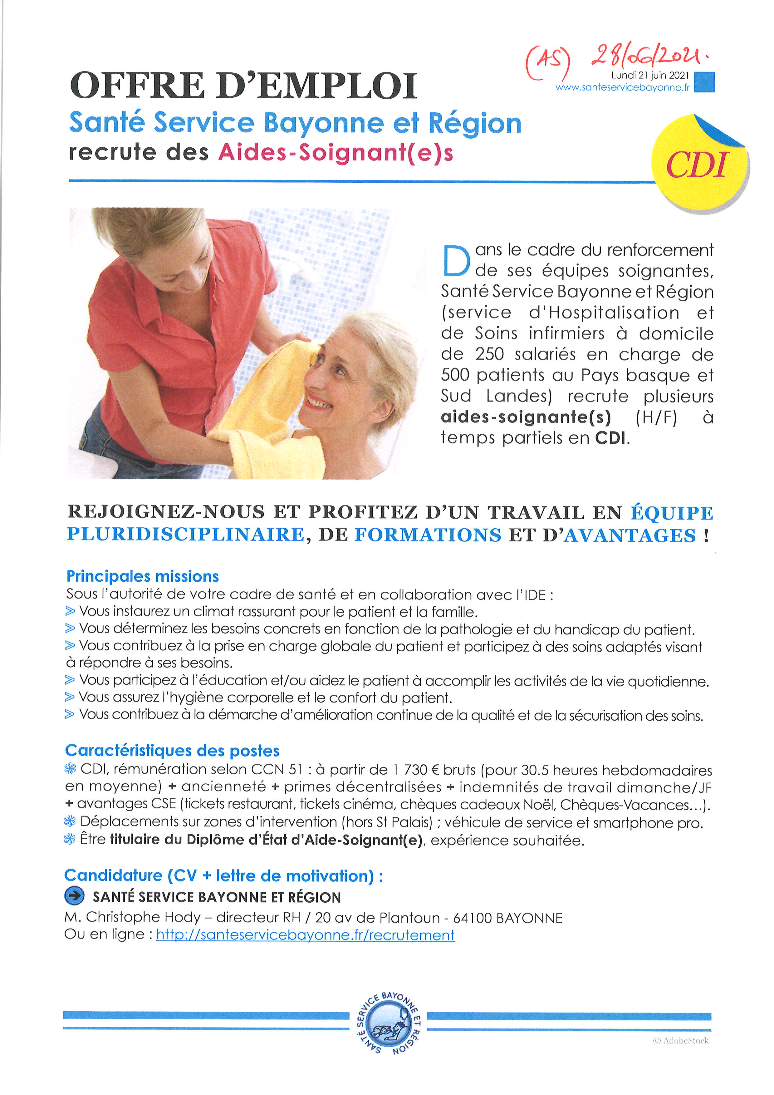 Offre emploi departement 64